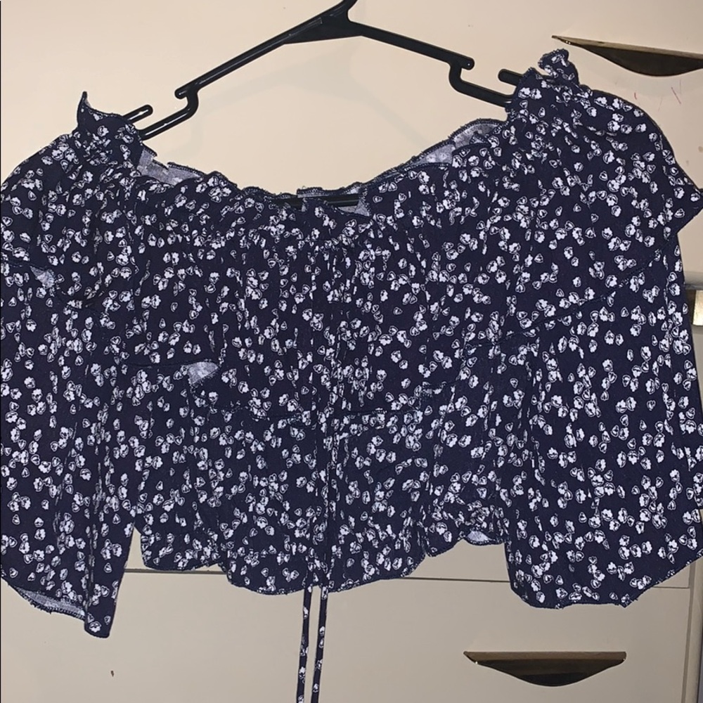 Off the shoulder crop top size small